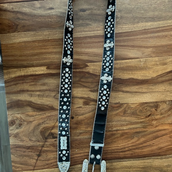 Cowgirl belt bling black BHW with big buckle - Picture 8 of 8